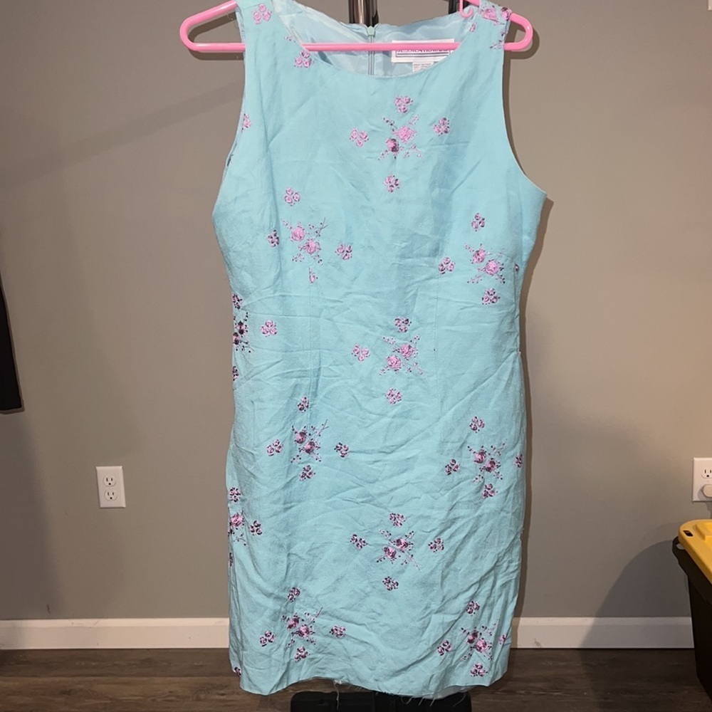 15 Jessica Howard Vtg blue dress